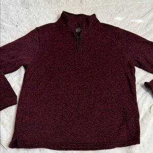 ADD ON ITEM💕Men's Burgundy Quarter-Zip Sweater Pullover